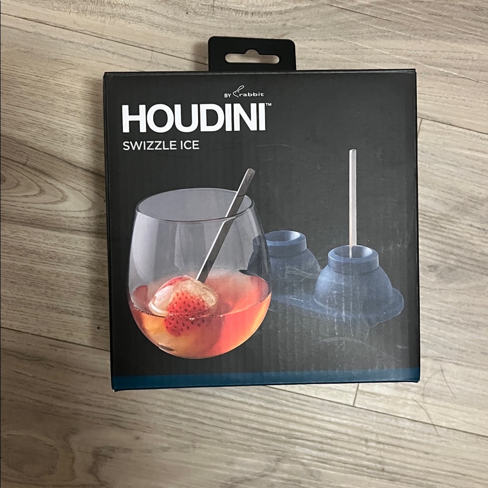 🔵 Houdini Swizzle Sphere Ice Mold, 2 Piece Tray, Navy NEW in box - Picture 7 of 7